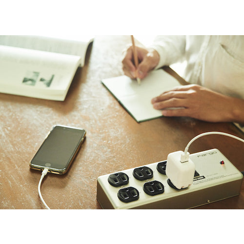 Fargo Steel Tap AC 6-Outlet Silver PT406SV 1 Piece