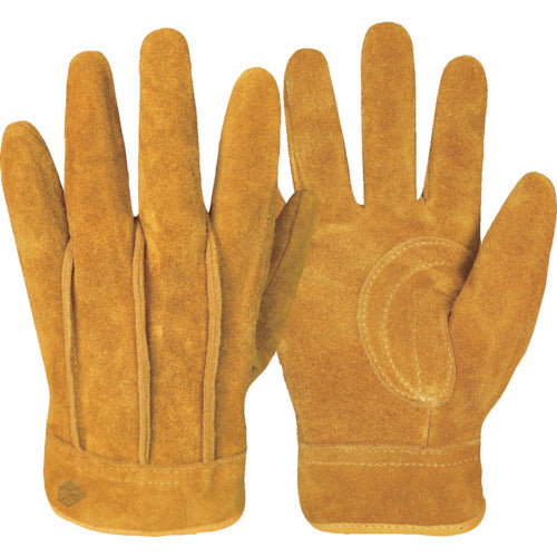K-WORK Super Soft Leather Hand Oil Back Stitched Short Golden A-50-KG 1 Pair