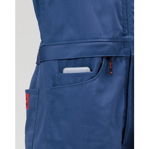 AUTO−BI 腰割れつなぎ服6950−001ネイビーブルー−3L 6950-001-3L 1 着