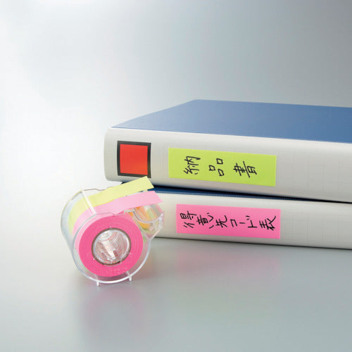 Yamato Memoc Roll Tape, Fluorescent Paper, 25mm Width, 2 Rolls, NORK-25CH-6A, 1 Piece