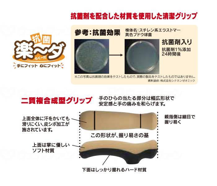 シナノ抗菌楽ーダ ドット/リーフ ブラウン(ドット柄)