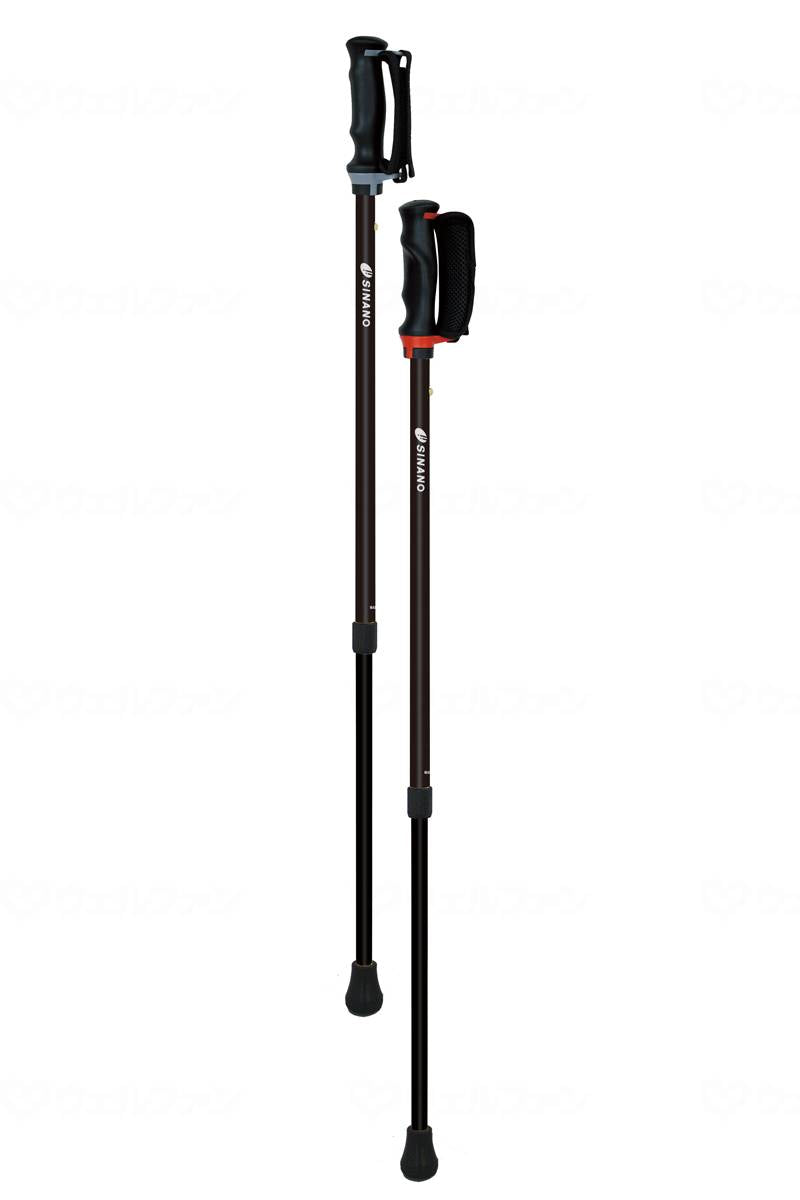 シナノあんしん2本杖 ブラック