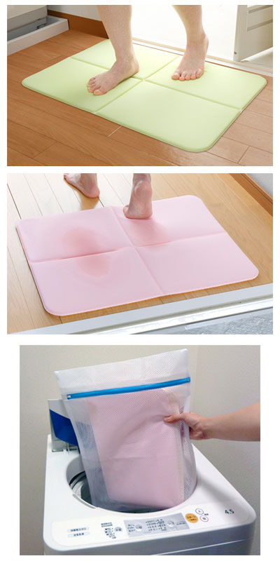 Absorbent bath mat / YO-28 Green 1 piece