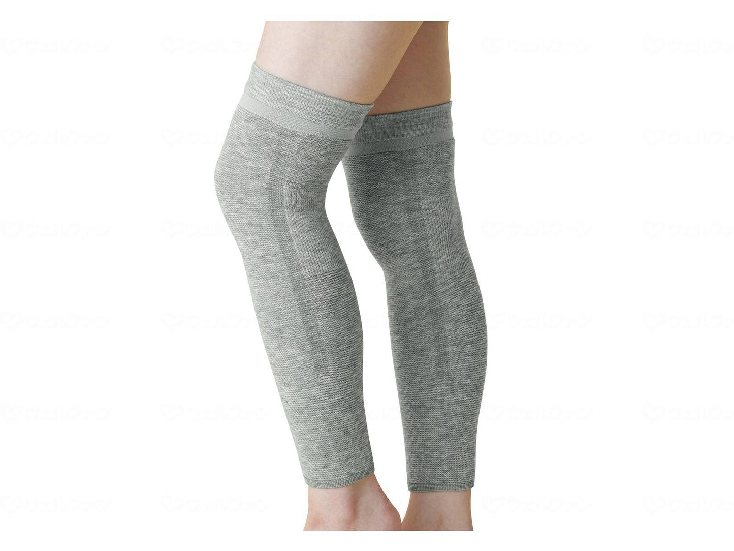 ハヤシ・ニット(ビビエルボ)備長炭ロングサポーター(2枚組) グレー