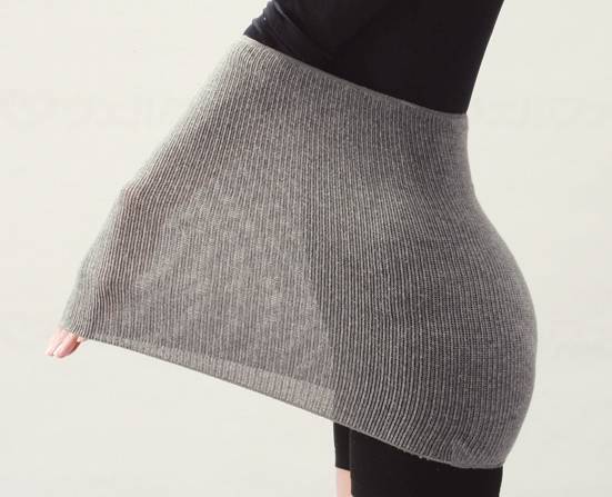 Hayashi Nitto (Bibielbo) Binchotan Charcoal Stretchable Belly Warmer Gray Free