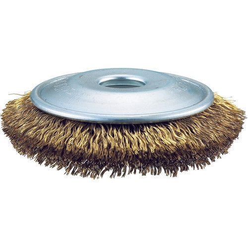 TRUSCO エアー工具用べベルブラシ Φ85 真鍮メッキ 線径0.27 GBB-85AC 1 個