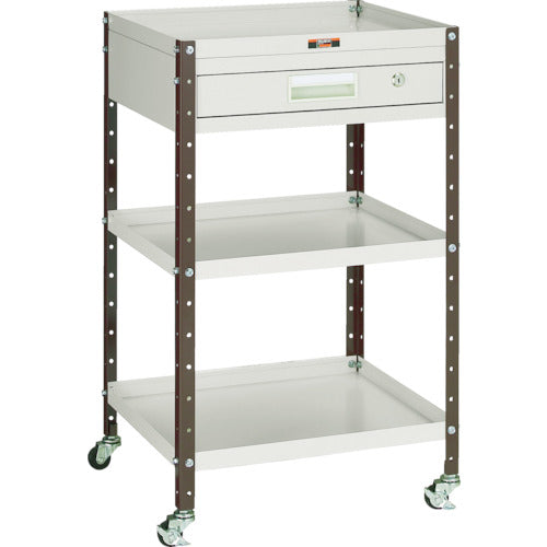 TRUSCO V型ツールワゴン 482X420XH798 3段 1段引出付 VL-2H1 1 台