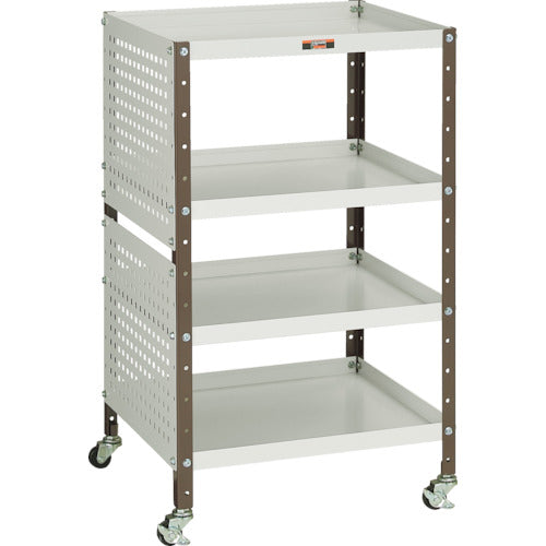 TRUSCO V型ツールワゴン 482X420XH798 4段 Pパネル付 VL-1P2 1 台