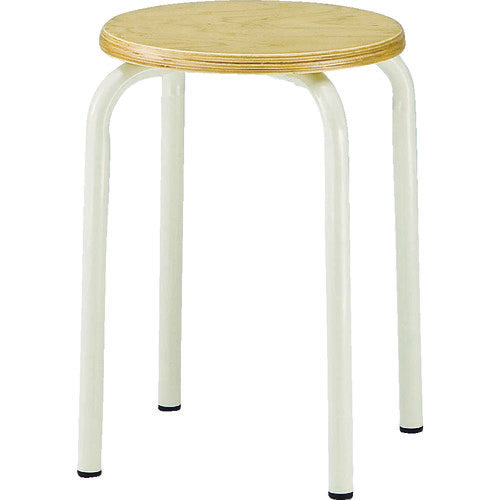 TRUSCO 둥근 의자 목제자리·도장다리