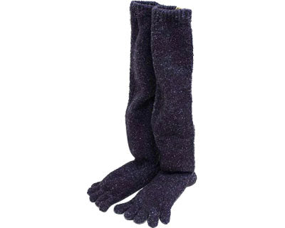 Glove Shop's Loose-Fit Five-Toe Socks (Long) / 870-77 Heather Purple 1 Case (100 Pairs)