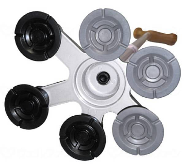 어시스트 인터내셔널 어시스트 슈퍼 다점 지팡이용 교체(6개 세트) 블랙×그레