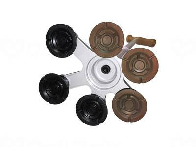 Assist International Assist Super Multi-Point Cane Replacement Rubber (Set of 6) Black x Brown