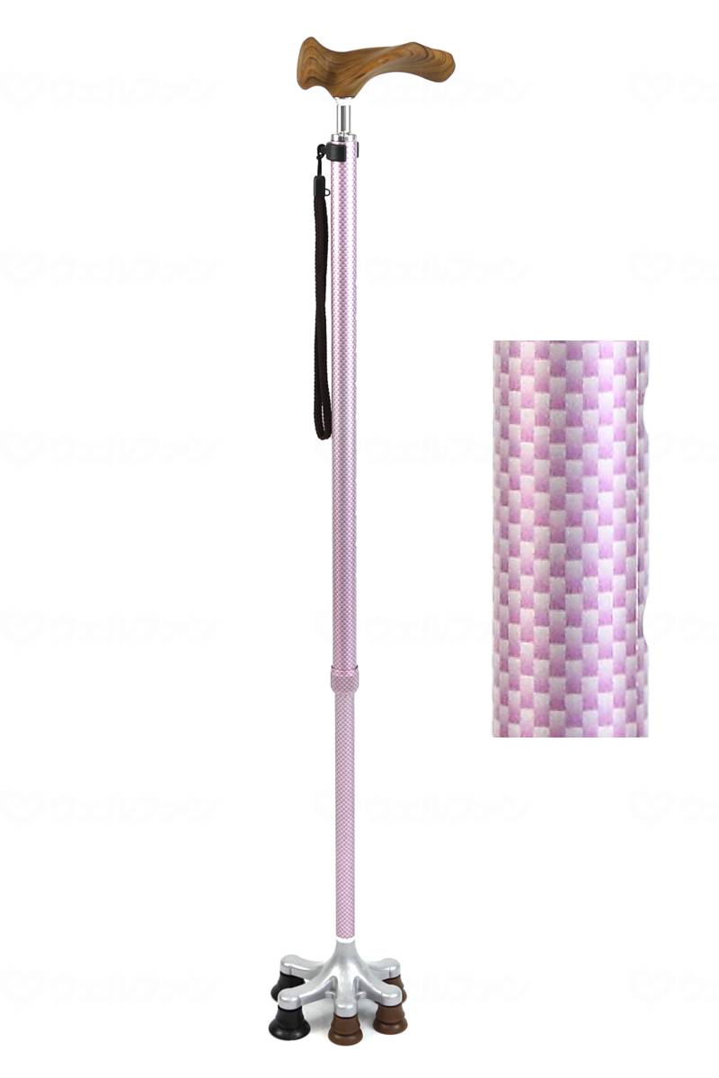 Assist International New Assist Super Multi-Point Cane Pink