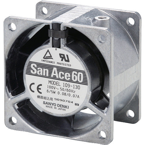 SanAce ACファン(60×38mm AC100V センサ無) 109-130 1 台