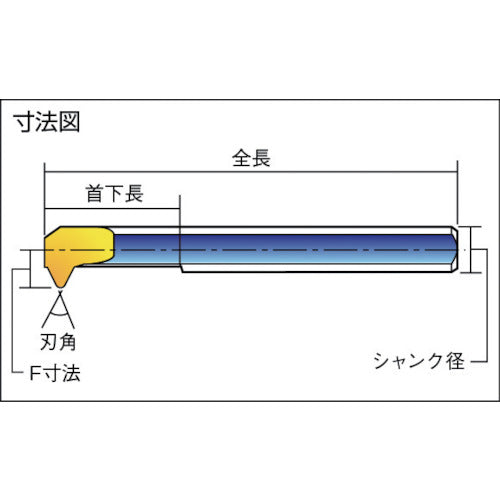 NOGA 超硬ソリッドバー タイニーツール・ねじ切り シャンク径6mm 刃角55° MIR6L15A55 1 本