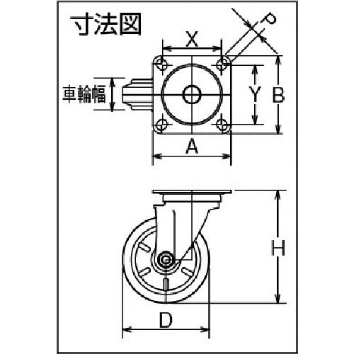 Sisiku Stainless Steel Caster with Antistatic Urethane Wheels SUNJ-100-SEUW 1 pc