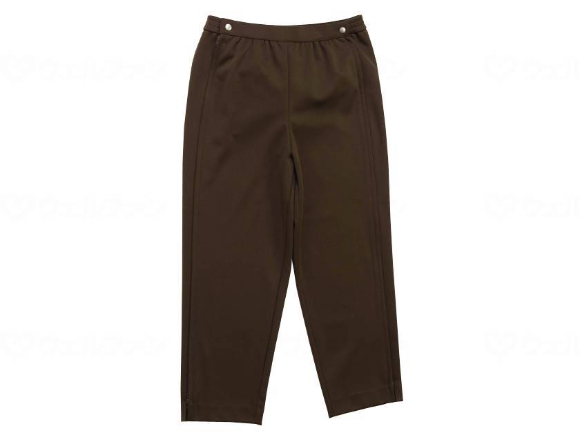 WATAKI stretchy pants with zippers on both sides, brown, S