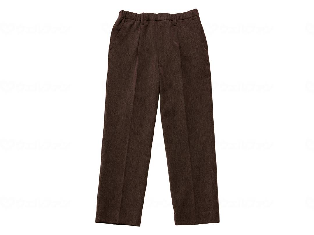 WATAKI Relaxed Slacks for Men, Brown, Size L