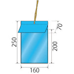 Yoshino Container Bag Card Case Blue YS-CB-PKT-BL 1 pc