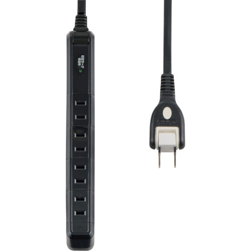 ELPA 耐雷スリム回転タップ 4個口 2M ブラック WBS-SL402SB(BK) 1 個