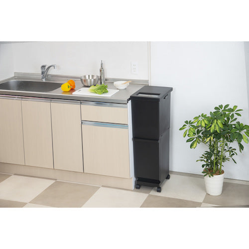 TONBO ユニード分別スリム2段55S ブラック 02038 1 台