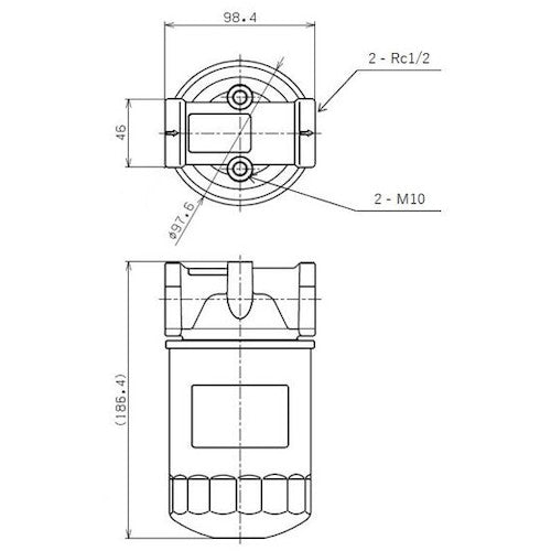 ヤマシンフィルタ ラインフィルタ SP−08シリーズ SP-08-10X-A-RC1 1 個