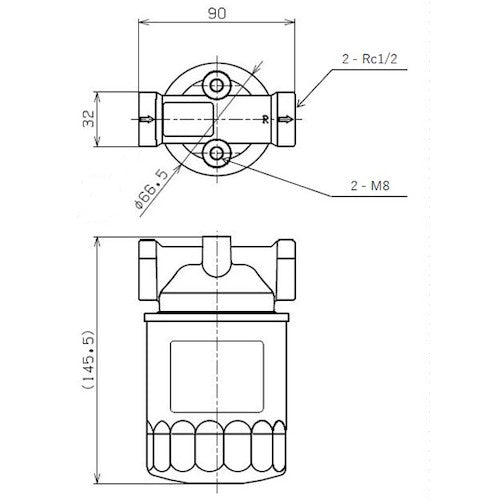 Yamashin Filter Line Filter SP-04 Series SP-04-10X-A-RC1/2 1 pc
