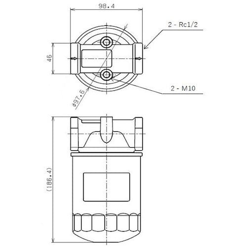 ヤマシンフィルタ ラインフィルタ SP−08シリーズ SP-08-10X-B-RC1 1 個