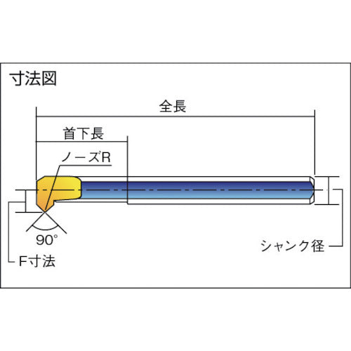 NOGA 超硬ソリッドバー タイニーツール・チャンファリング&ボーリング シャンク径5mm MCR5R0.2L15 1 本