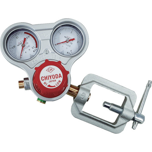 Chiyoda Acetylene Regulator Stout Dry Type with Built-in Safety Device SRA-A 1 pc
