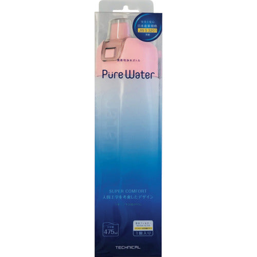 KURITA 휴대용 정수 병 퓨어 워터 핑크 JBR-3069 1 개