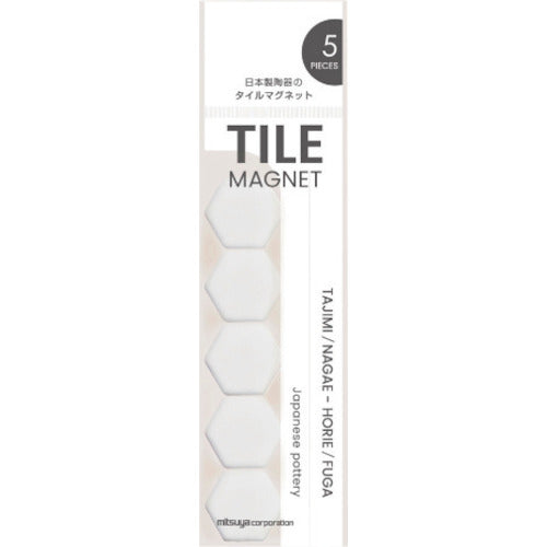 Mitsuya tile magnet hexagon white TMGH5P-00 1 bag