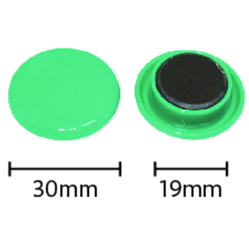 Mitsuya Color Magnet 30mm Green 30pcs BX3-CM30GR 1 box