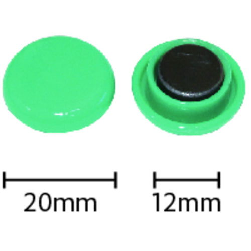 mitsuya 컬러 자석 20mm 녹색 12 개 BX2-CM20GR 1 상자