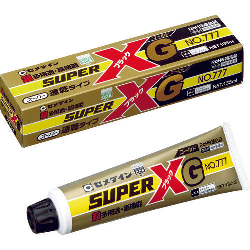 Cemedine Super X Gold No. 777 (fast curing) Black 135ml AX-114 AX-114 1 bottle