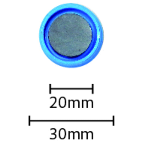 mitsuya カラーマグネット丸型#30 青 MR-30-BU 10 個