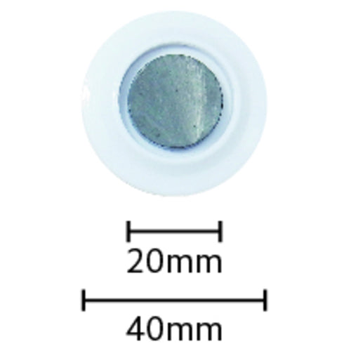 mitsuya カラーマグネット丸型#40 白 MR-40-WH 10 個