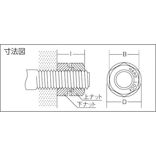 TRUSCO 하드 록 너트 3가 크로메이트 M6×1.0 15개입 B759-0006 1 PK