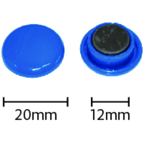 Mitsuya Color Magnet Small Blue 6 pieces CM-20P-BU 1 PK