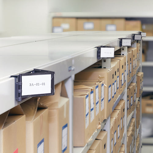 TRUSCO Boltless Shelf Insert Nameplate Black M-MAI-BK 1 pc