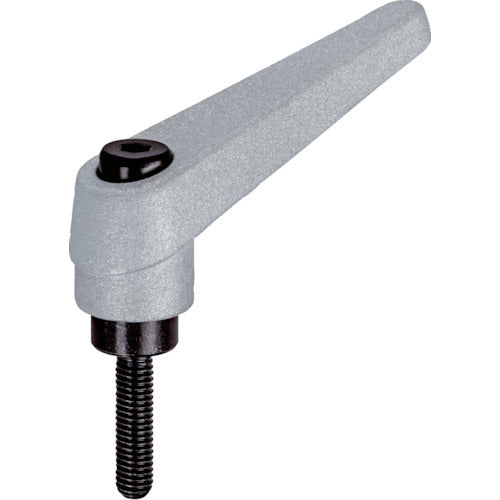 TRUSCO Clamp Lever Silver Male Thread M8 Thread Length 50 TCMRS8-50 1 pc