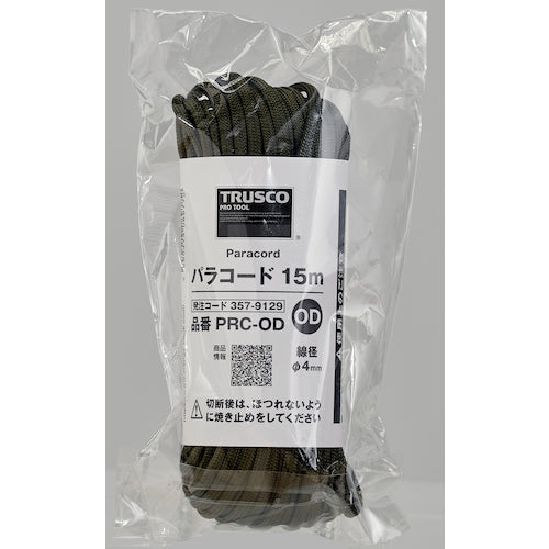 TRUSCO パラコード 4mmx15m OD PRC-OD 1 本