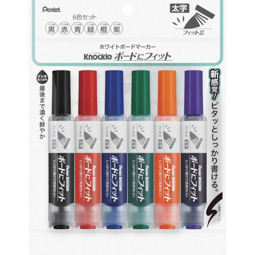 Pentel Knockle Board Fit Bold 6 Color Set EMWL5BF6ST 1 S