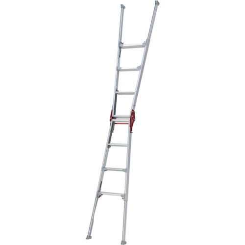 Hasegawa RYZL-12 1 unit, 4-step aluminum stepladder with extendable legs (10200)