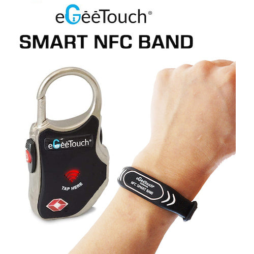 ジェーエスビ eGeeTouchNFC Smart リストバンド(黒2本セット) 5-NFC-2002WB 1 個