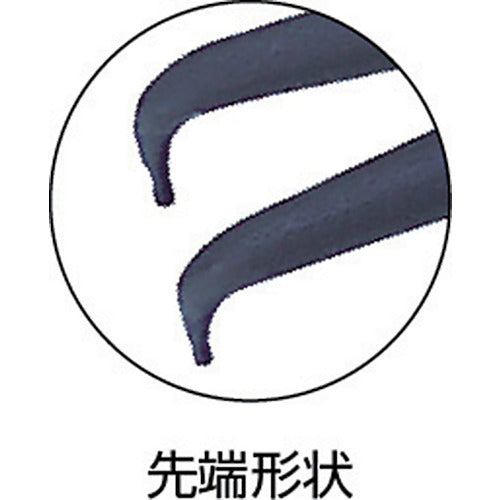 TOP スナップリングプライヤ穴用曲爪 125mm 使用範囲6〜11mm HB-125F 1 丁