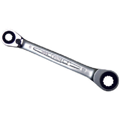TONE 4-way ratchet wrench, dimensions 14 x 17 x 18 x 19 mm, total length 230 mm, RMW-1419, 1 piece