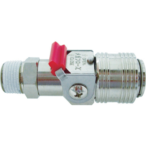 チヨダ 金属カップリング メガフローXパージ付真鍮R1/4 MFXP-02M-B 1 個