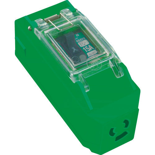 NICHIDO Plug-in Breaker for earth leakage protection (15mA sensitivity) with removable outlet PIPB-EB-N 1 piece