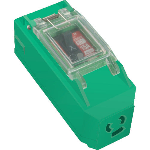 NICHIDO Plug-in Breaker for Overload and Leakage Protection (15A/15mA Sensitivity) with Unpluggable Outlet PIPB-EK-N 1 Piece